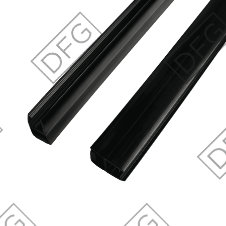 DK-710 8*2500мм Уплотнительный профиль ПВХ 180* Black
